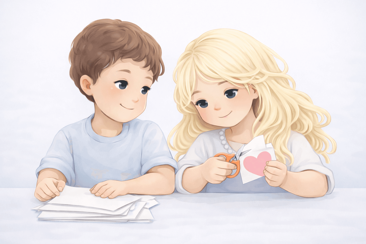 Děti při výtvarném tvoření